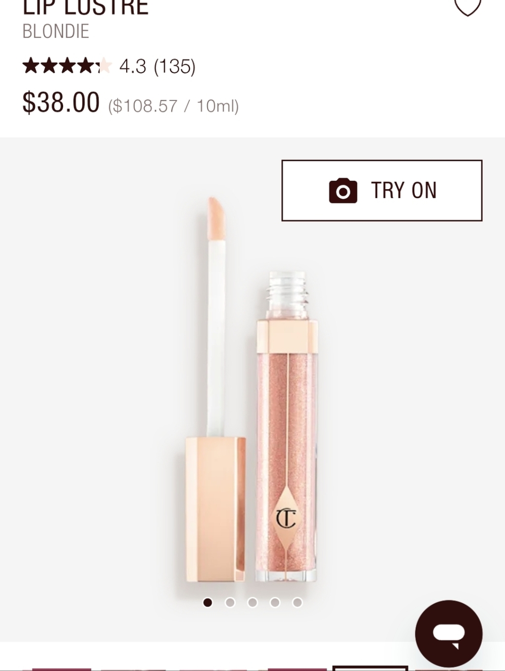 BNIB Charlotte Tilbury Lip Gloss In Blondie